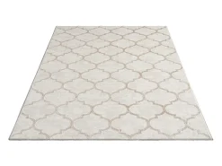 the carpet Alfombra De Salón-Alfombra Knight 3D Brillante Marroquí Diseño, , 120 x 170 cm Beige