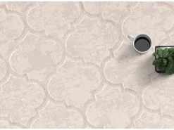 the carpet Alfombra De Salón-Alfombra Knight 3D Brillante Marroquí Diseño, , 120 x 170 cm Beige