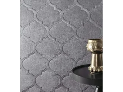 Best the carpet Alfombra Knight 3D Brillante Marroquí Diseño, , 120 x 170 cm Gris