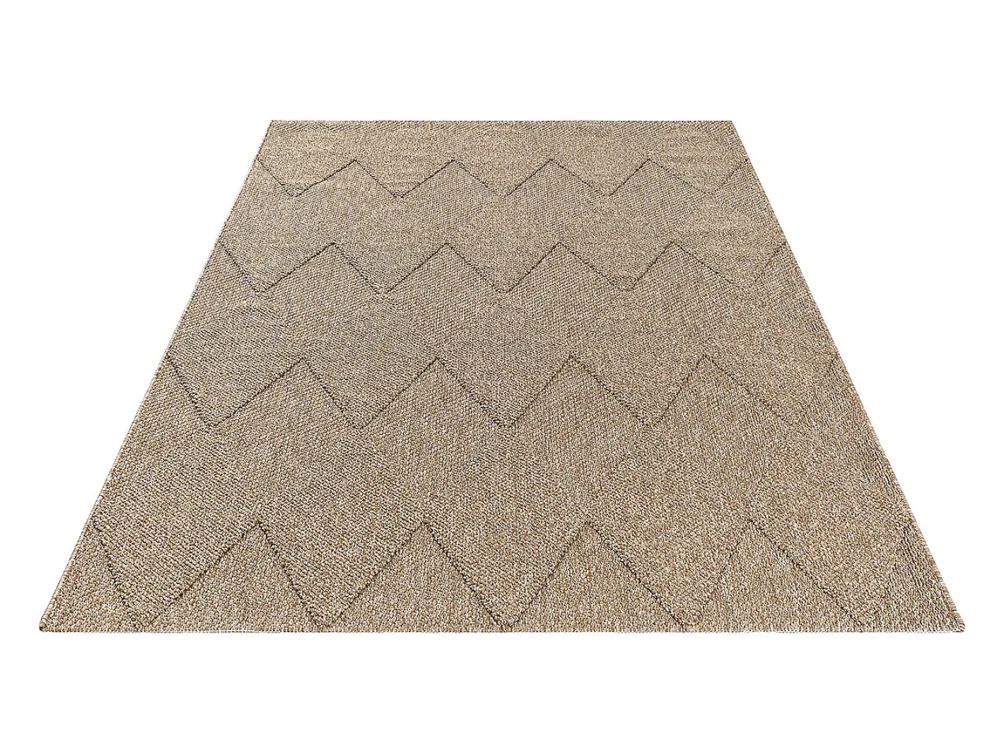 Discount the carpet Alfombra Kos exterior moderna rombos, Naturaleza, 200 x 280 cm Beige
