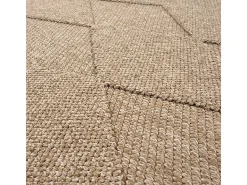 Discount the carpet Alfombra Kos exterior moderna rombos, Naturaleza, 200 x 280 cm Beige