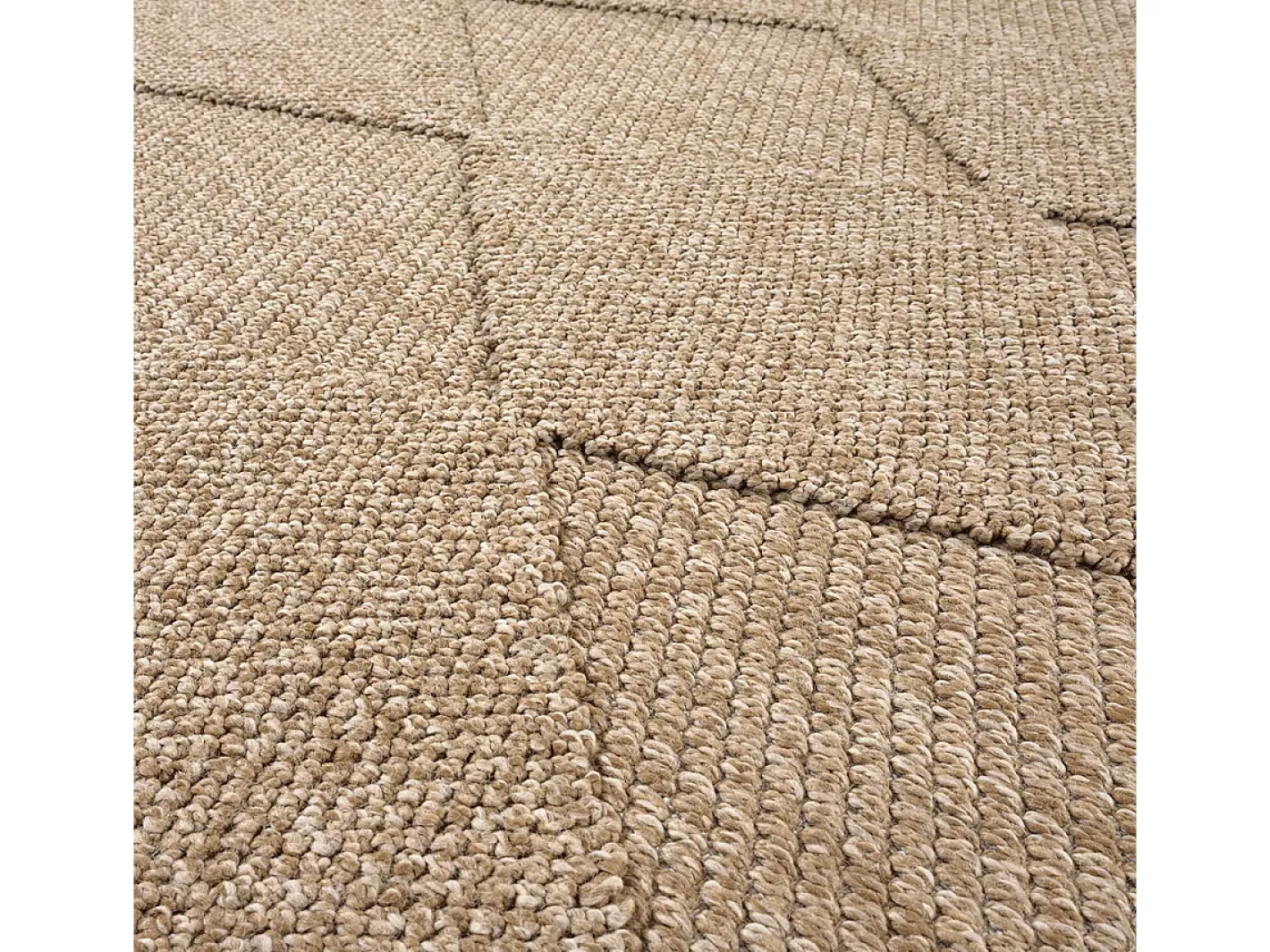 Discount the carpet Alfombra Kos exterior moderna rombos, Naturaleza, 200 x 280 cm Beige