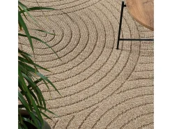 Discount the carpet Alfombra Kos exterior moderna arcos, Naturaleza, 240 x 340 cm Beige