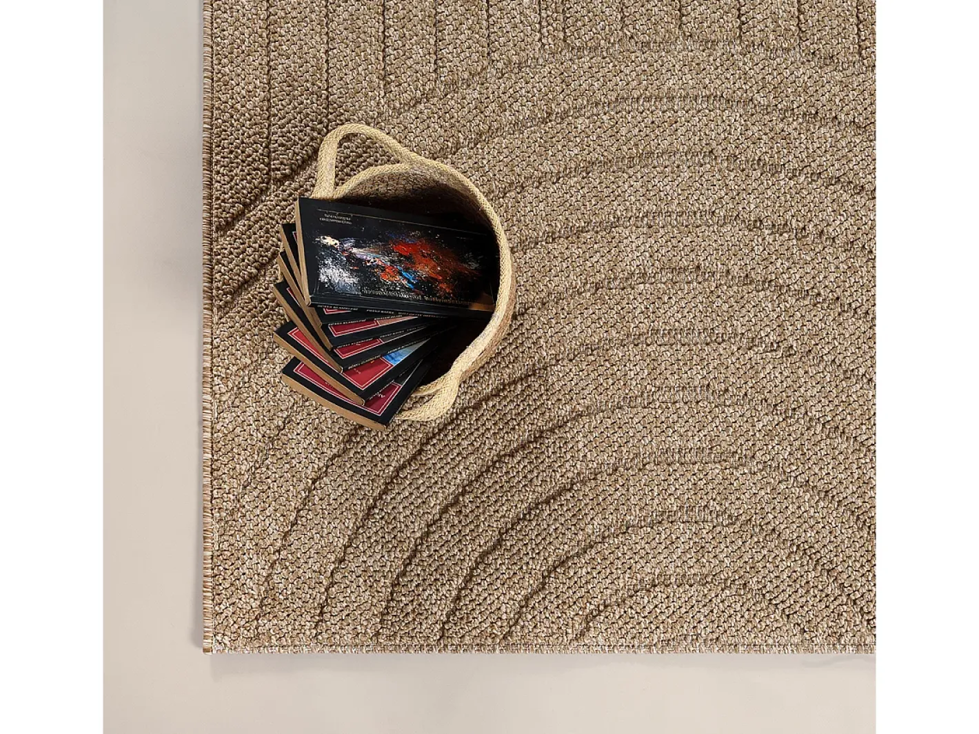 the carpet Alfombra Kos exterior moderna arcos, Naturaleza, 120 x 160 cm Beige
