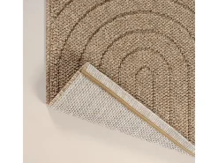 Outlet the carpet Alfombra Kos exterior moderna arcos, Naturaleza, 80 x 250 cm Beige