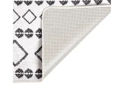 Clicnbuy Alfombra De Salón-Alfombra lavable antideslizante negro y blanco 80x150 cm Multicolor