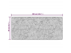 Hot Alfombra lavable antideslizante 80x300 cm ES48197 Gris