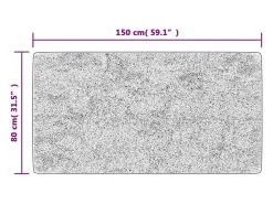 Clicnbuy Alfombra De Salón-Alfombra lavable antideslizante 80x150 cm Gris