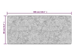 Clicnbuy Alfombra lavable antideslizante negro y blanco 80x300 cm Multicolor Best