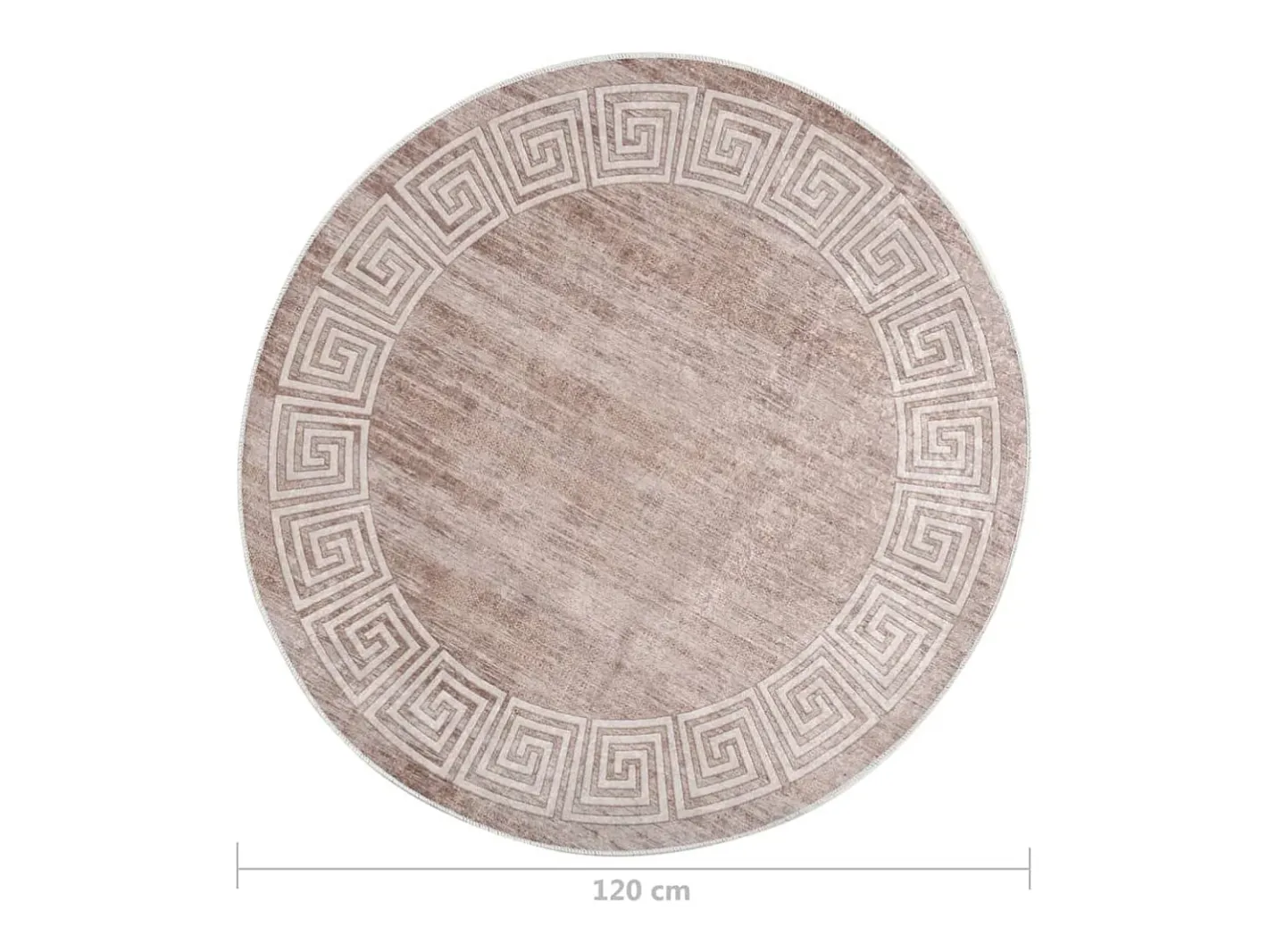 Clicnbuy Alfombra De Salón|Alfombra Redonda-Alfombra lavable antideslizante f120 cm Beige