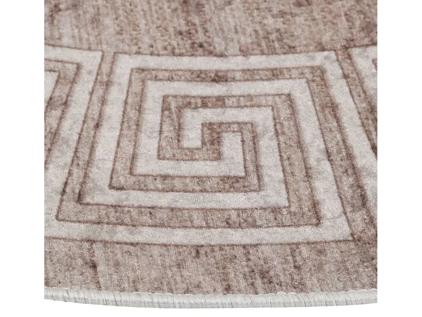 Clicnbuy Alfombra De Salón|Alfombra Redonda-Alfombra lavable antideslizante f120 cm Beige