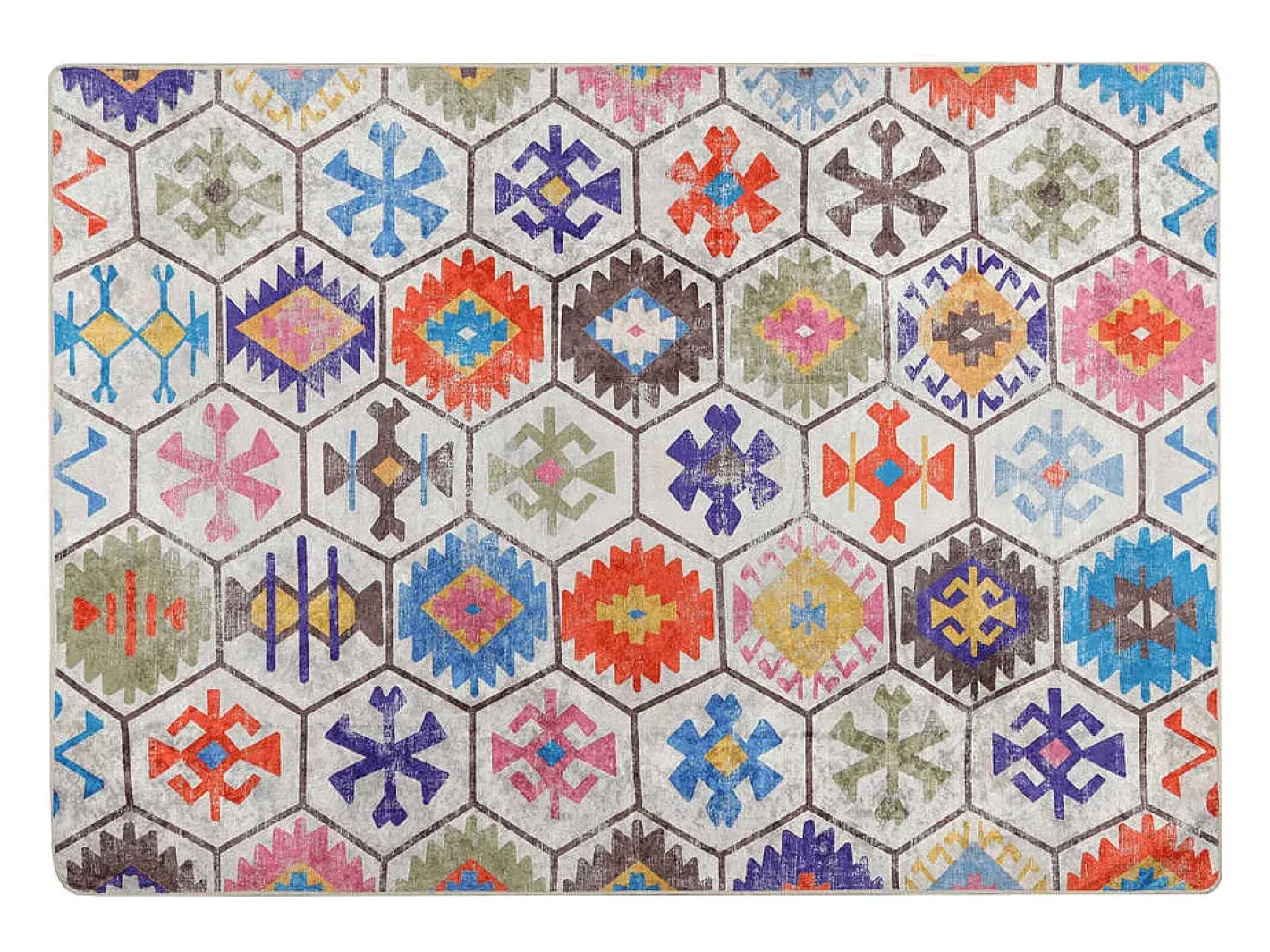 Clicnbuy Alfombra lavable antideslizante 80x150 cm Multicolor Best