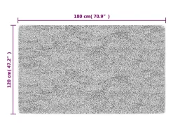 Clicnbuy Alfombra De Salón-Alfombra lavable antideslizante 120x180 cm Gris antracita