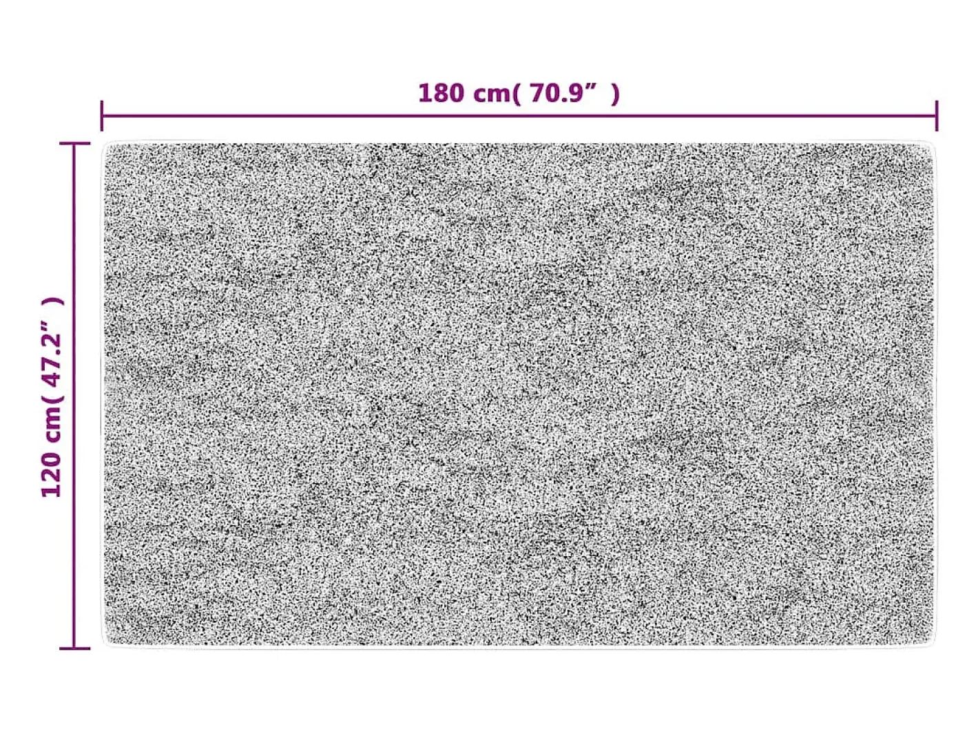 Clicnbuy Alfombra De Salón-Alfombra lavable antideslizante 120x180 cm Gris antracita