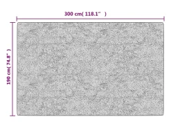 Clicnbuy Alfombra De Salón-Alfombra lavable antideslizante 190x300 cm Multicolor