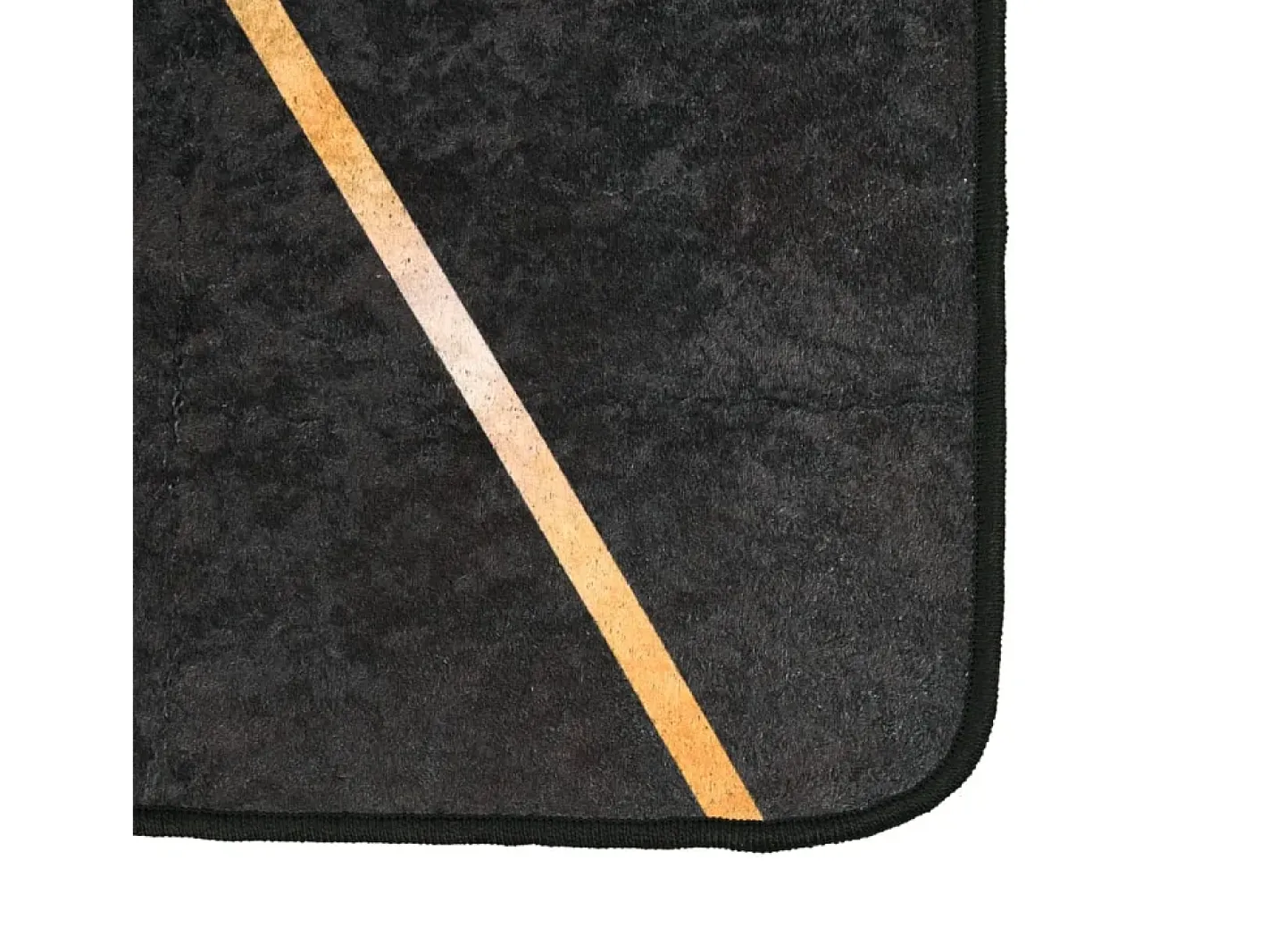 New Alfombra lavable antideslizante negro y dorado 80x150 cm ES93998 Multicolor