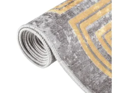 Clicnbuy Alfombra De Salón-Alfombra lavable antideslizante 190x300 cm Gris