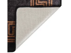 Online Alfombra lavable antideslizante 120x180 cm negra y dorada Negro
