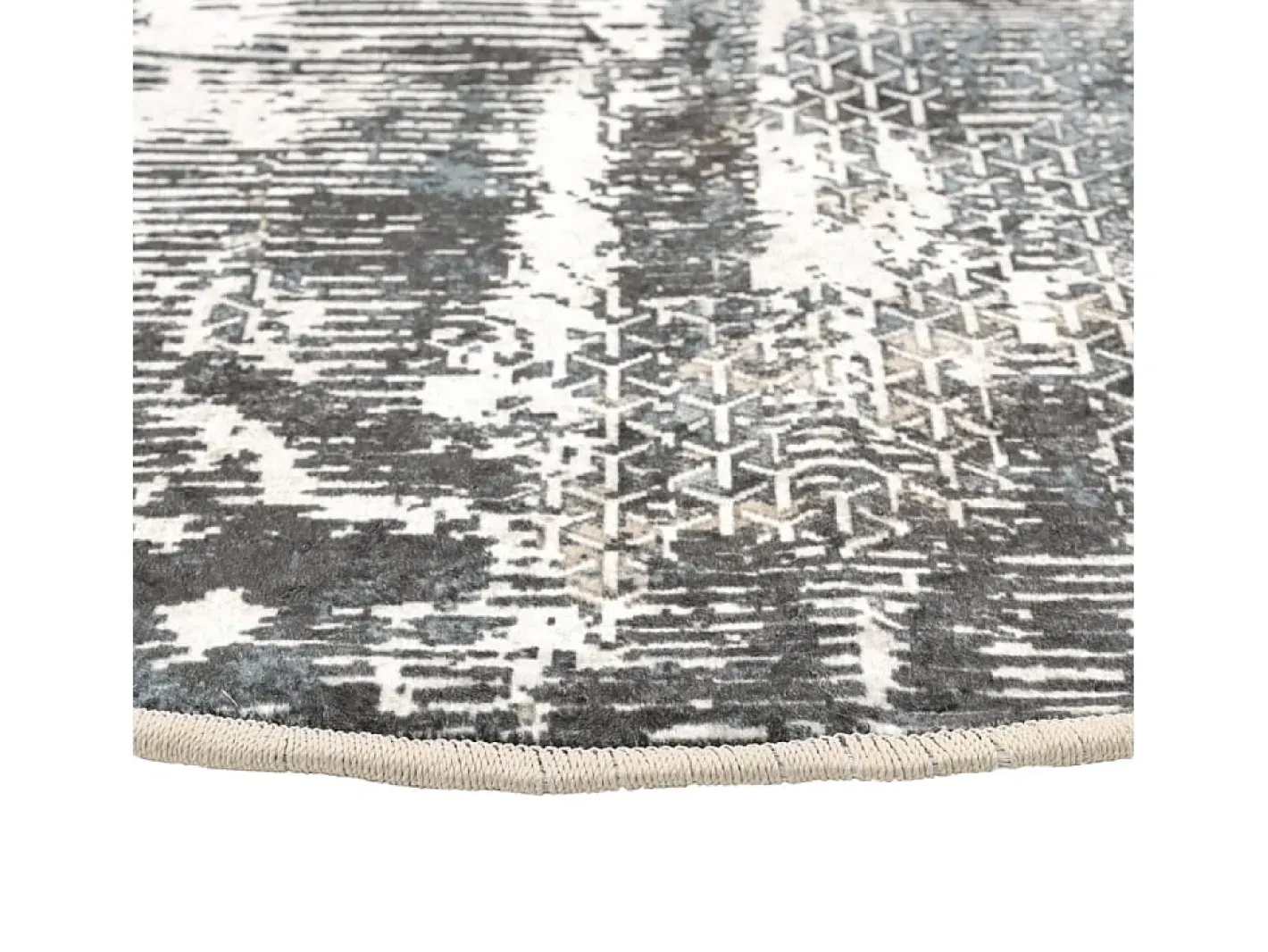 Alfombra De Salón|Alfombra Redonda-Alfombra lavable antideslizante Ø 120 cm ES80497 Multicolor
