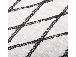 Sale Clicnbuy Alfombra lavable antideslizante y blanco 120x170 cm Negro