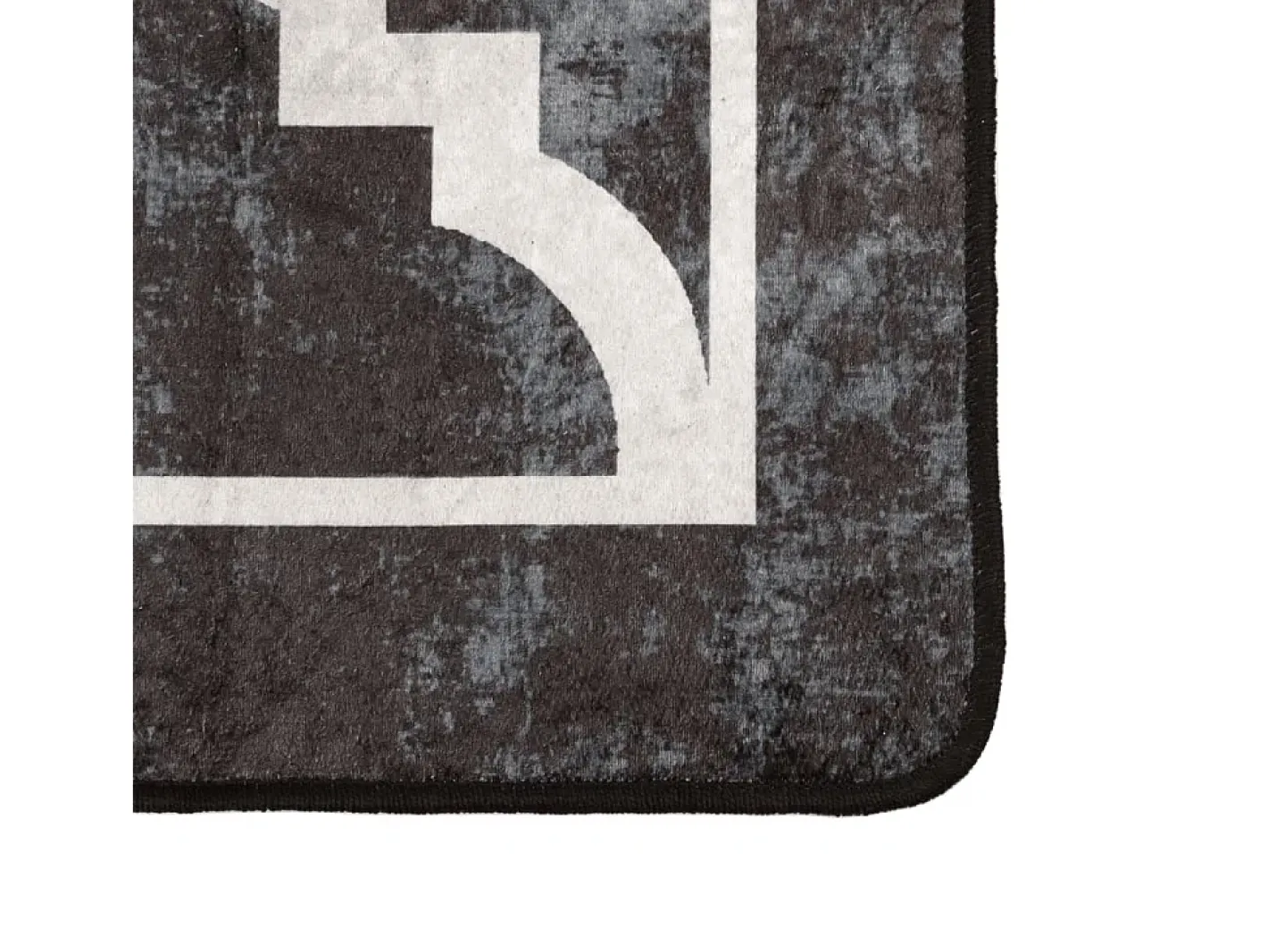 Discount Clicnbuy Alfombra lavable antideslizante negro y blanco 80x300 cm Multicolor