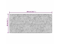 Alfombra lavable antideslizante negro y blanco 80x300 cm ES37769 Multicolor Outlet