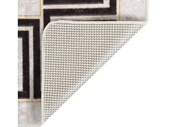 Alfombra De Salón-Alfombra lavable antideslizante claro 80x300 cm ES16825 Beige