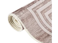 Clicnbuy Alfombra De Salón-Alfombra lavable antideslizante 80x150 cm Beige