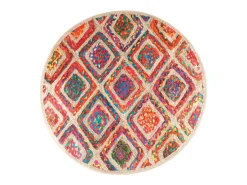 New Clicnbuy Alfombra lavable antideslizante Ø 120 cm Multicolor