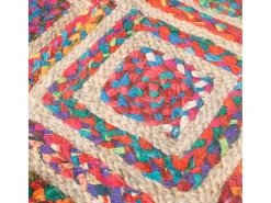 New Clicnbuy Alfombra lavable antideslizante Ø 120 cm Multicolor