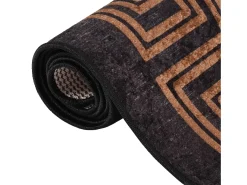 Best Clicnbuy Alfombra lavable antideslizante negro y dorado 400x300 cm Multicolor