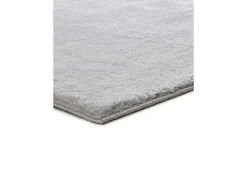 Alfombra lavable antideslizante - liso - plata - 60 x 120 cm - LOFT Plateado Outlet