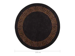 Sale Clicnbuy Alfombra lavable antideslizante negro y dorado f120 cm Multicolor