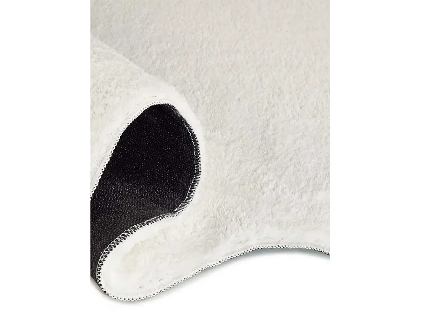 Alfombra De Salón-Alfombra lavable antideslizante - liso - - 120 x 170 cm - MELLOW Blanco