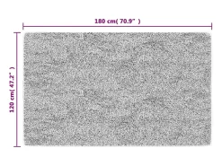 Best Alfombra lavable antideslizante 120x180 cm ES85326 Gris