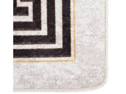 Clicnbuy Alfombra De Salón-Alfombra lavable antideslizante claro 80x150 cm Beige