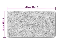 Alfombra lavable antideslizante 80x150 cm ES91399 Gris New