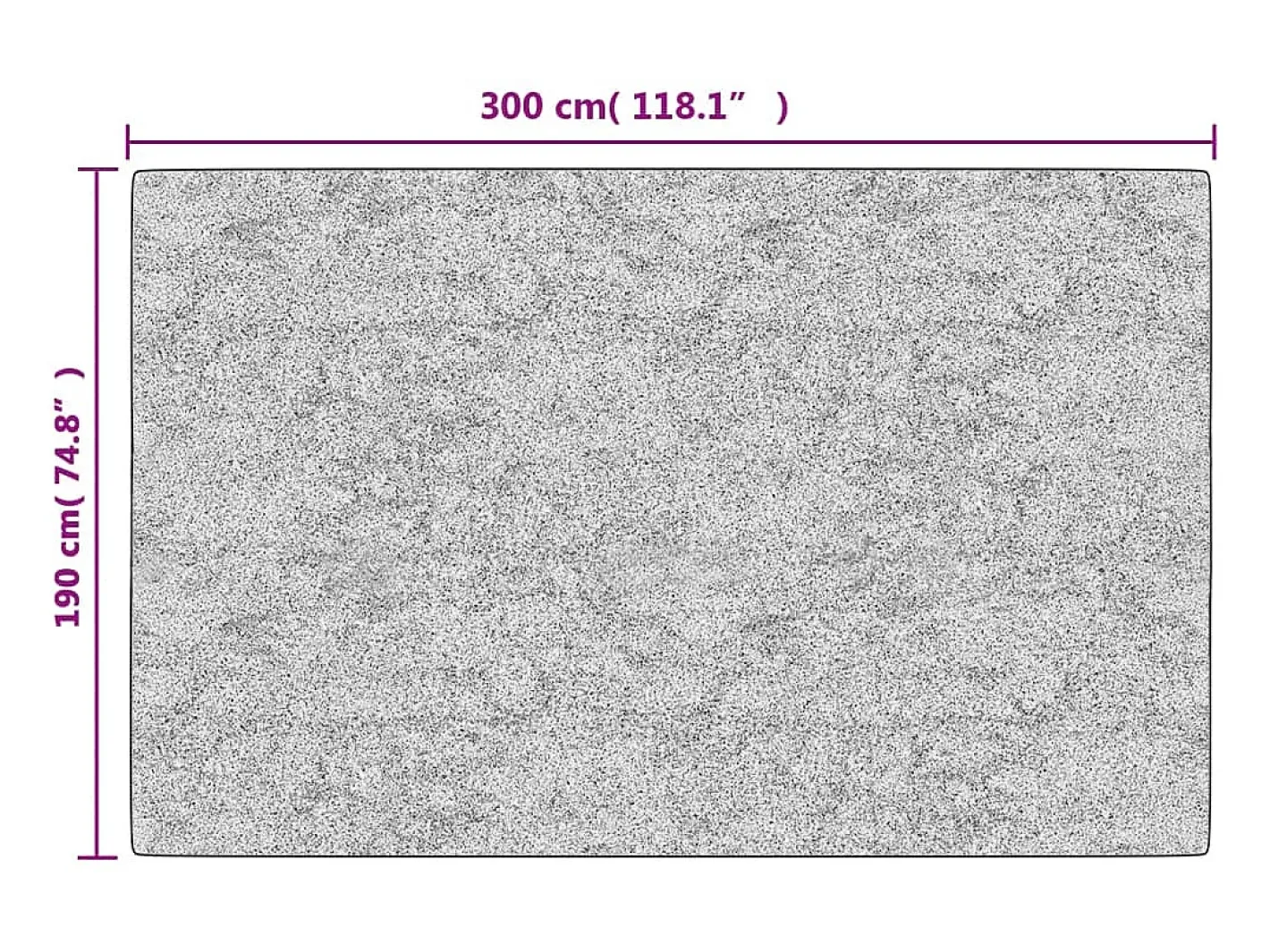 Online Alfombra lavable antideslizante negro y blanco 190x300 cm ES61815 Multicolor