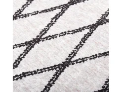 Online Alfombra lavable antideslizante negro y blanco 190x300 cm ES61815 Multicolor