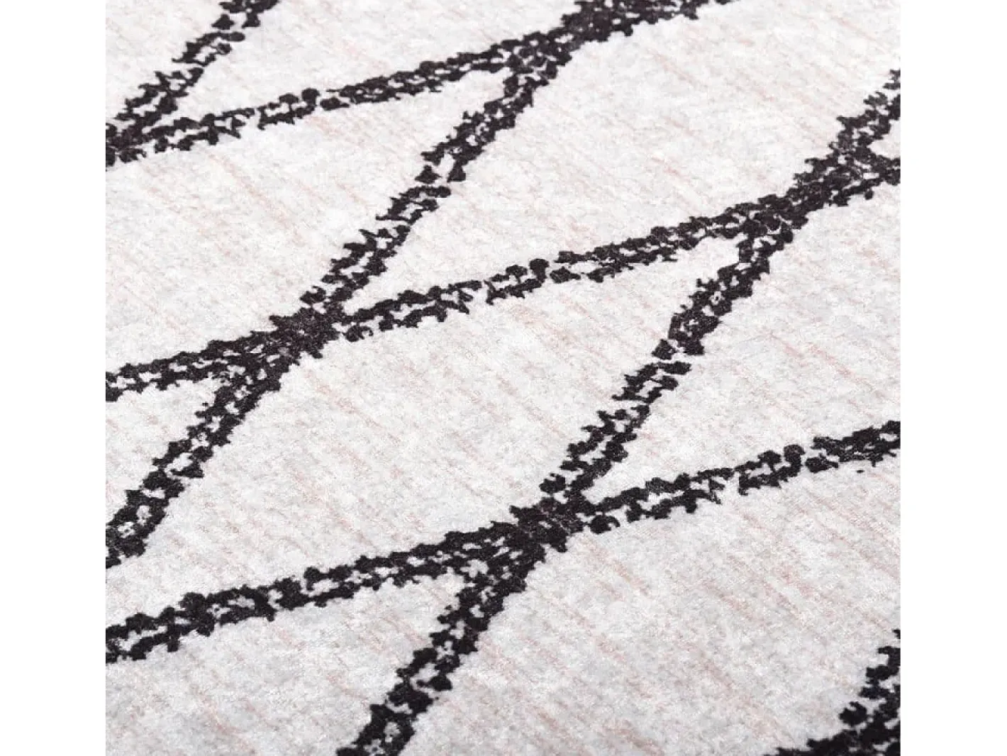 Online Alfombra lavable antideslizante negro y blanco 190x300 cm ES61815 Multicolor