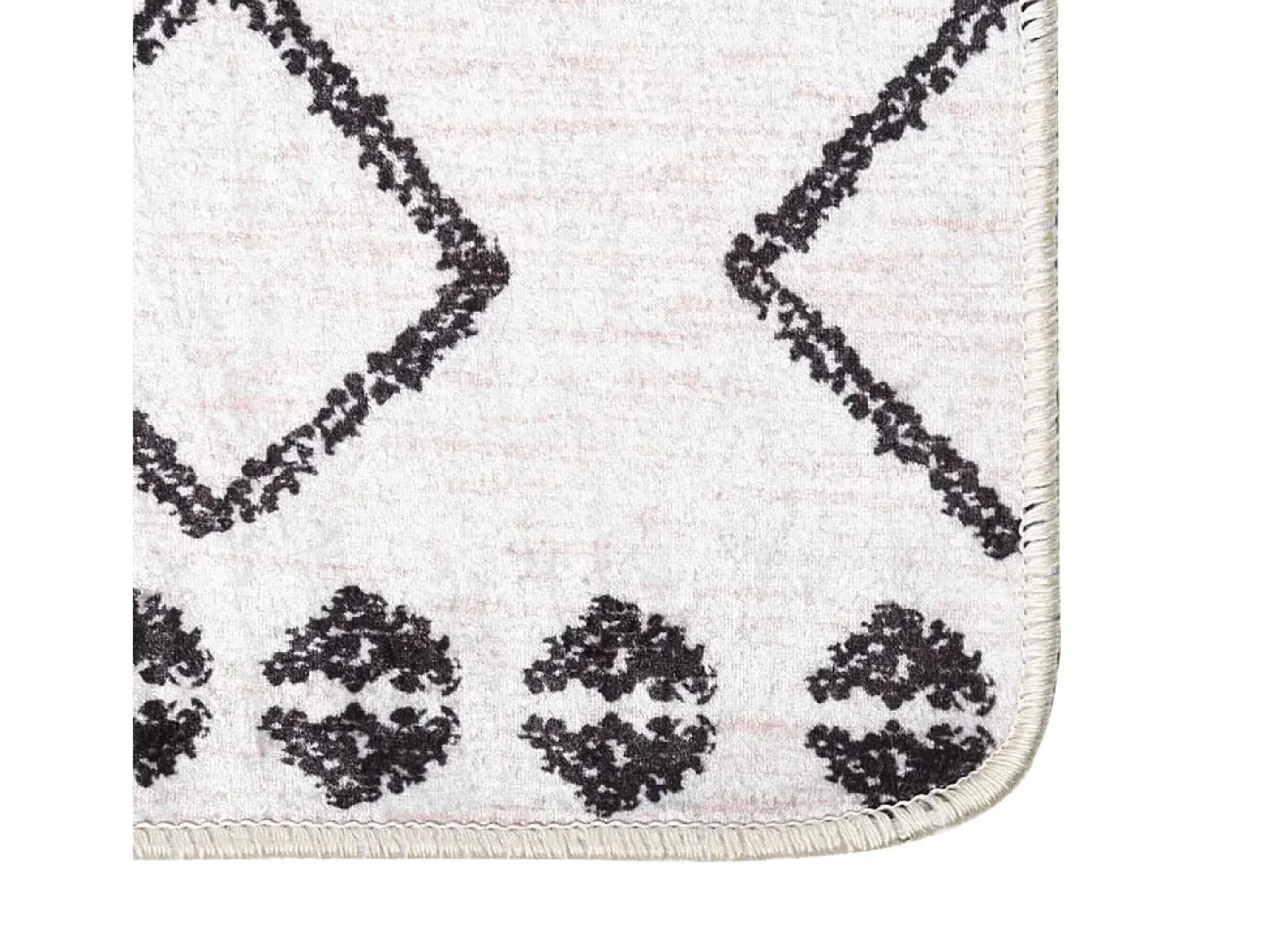 Online Alfombra lavable antideslizante negro y blanco 190x300 cm ES61815 Multicolor