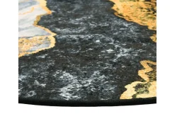 Alfombra De Salón|Alfombra Redonda-Alfombra lavable antideslizante Ø 120 cm ES76701 Multicolor