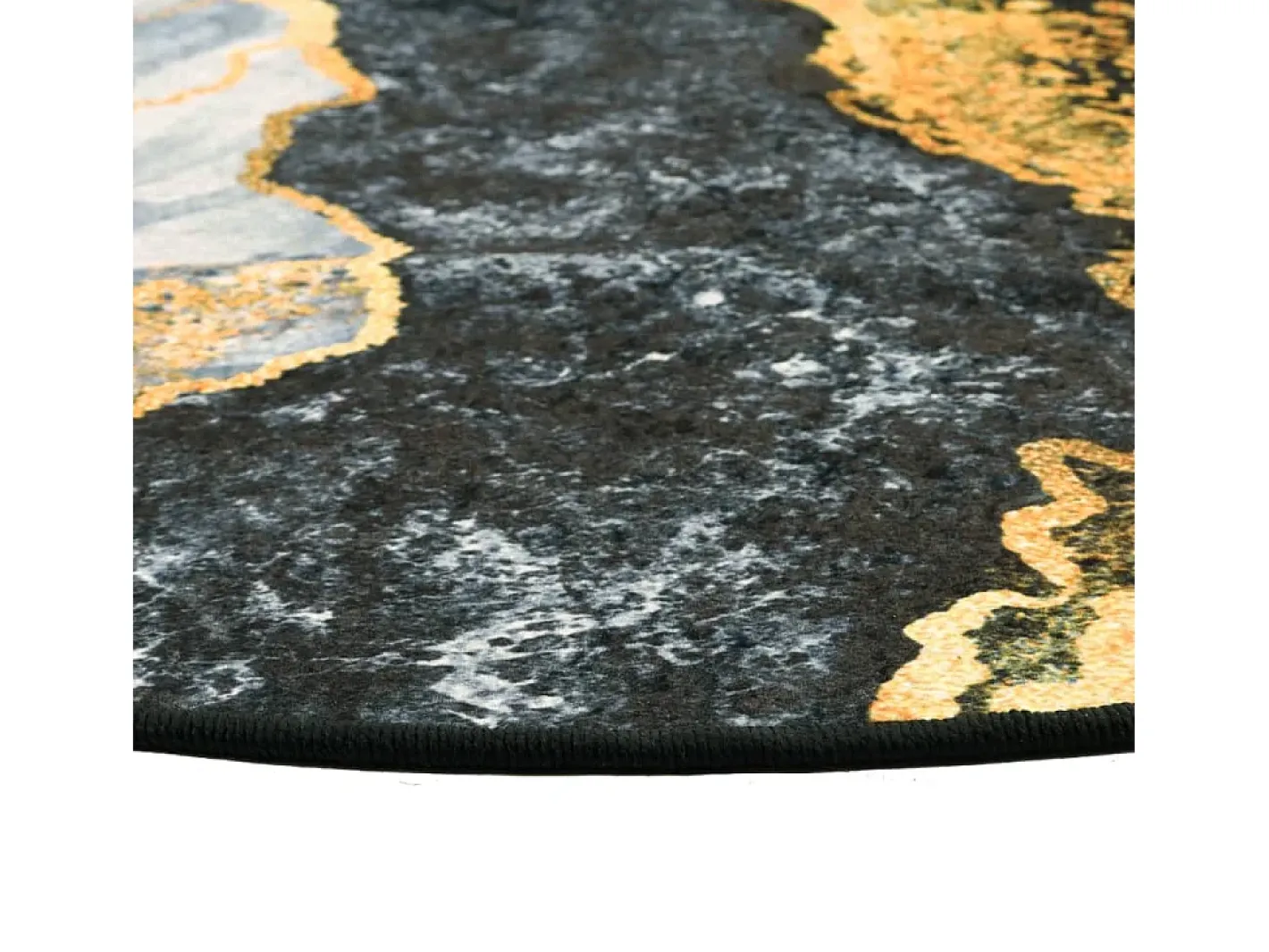 Alfombra De Salón|Alfombra Redonda-Alfombra lavable antideslizante Ø 120 cm ES76701 Multicolor