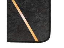 Alfombra lavable antideslizante negro y dorado 190x300 cm ES33814 Multicolor
