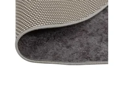 Clicnbuy Alfombra lavable antideslizante f120 cm Gris New