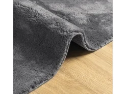 Sale Alfombra lavable de pelo corto suave HUARTE antracita 120x170 cm Gris