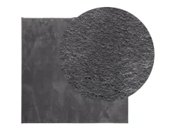 Best Alfombra lavable de pelo corto suave HUARTE antracita 160x160 cm Gris