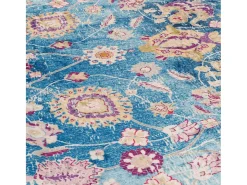 Online Alfombra lavable multicolor Ø 120 cm antideslizante Azul