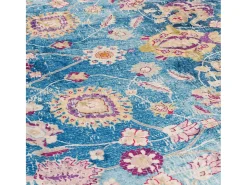 Alfombra lavable multicolor 80x150 cm antideslizante Azul Best