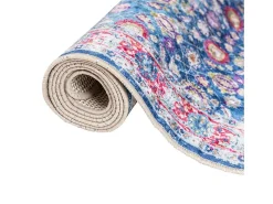 Alfombra lavable multicolor 80x150 cm antideslizante Azul Best